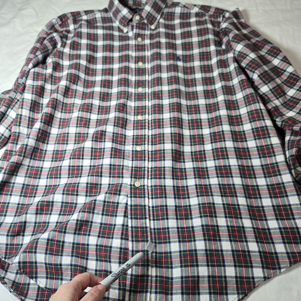 Vintage Ralph‎ Lauren  Long Sleeve Button Down Shirt Mens XL Plaid - Picture 7 of 7